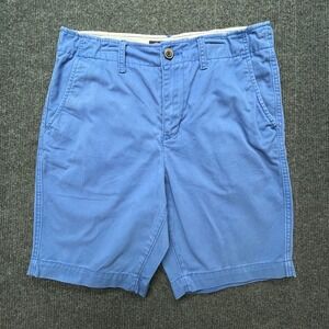 American Eagle Classic Chino Shorts Blue Mens 32 Cotton Twill Preppy Y2K